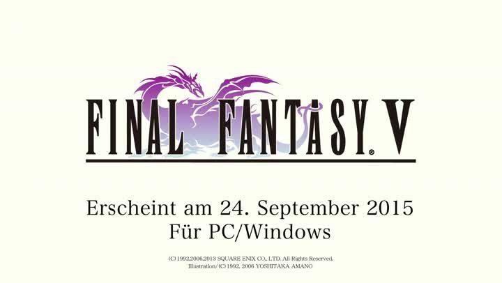 Final Fantasy V - PC Announcement Trailer [GER]