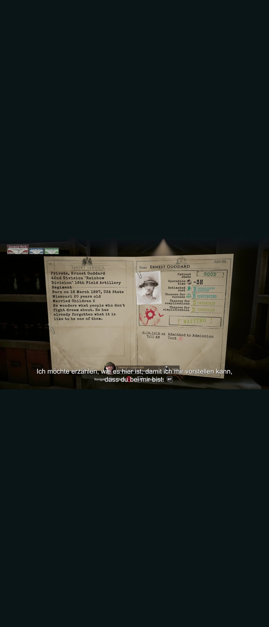 War Hospital - Brief an Elisabeth [GER]